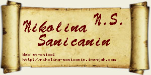 Nikolina Saničanin vizit kartica